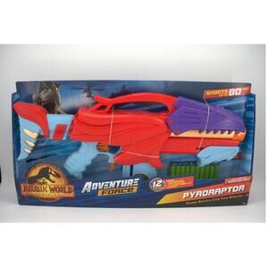 Jurassic World Adventure Force Pyroraptor Pump-Action Clip-Fed Blaster